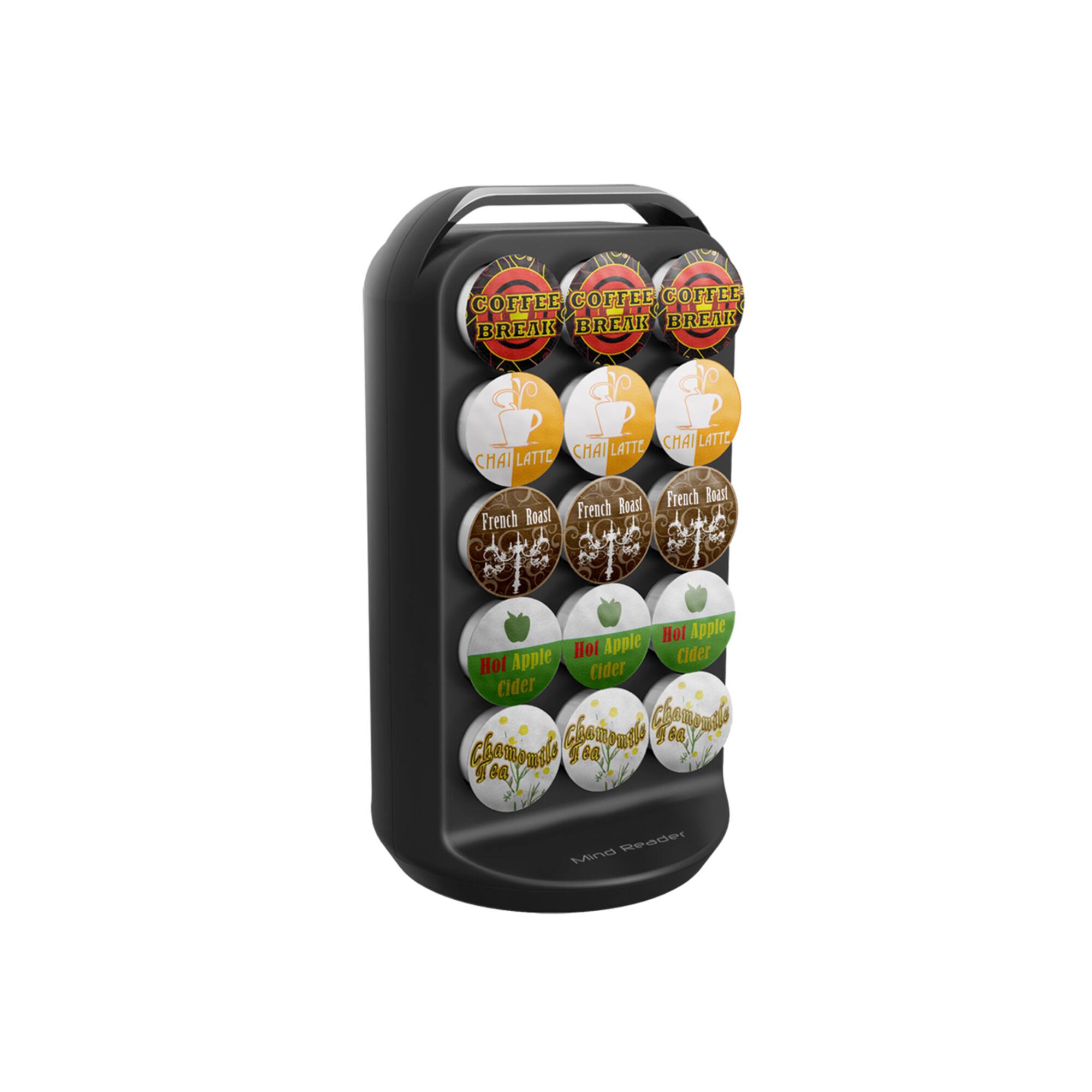 Mind Reader Black 30 Capacity Single Serve Coffee Pod Holder Carousel